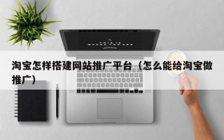 新野淘宝怎样搭建网站推广平台（怎么能给淘宝做推广）